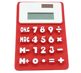 Image showing red calculator