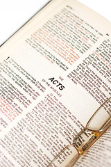 Image showing  open Bible 