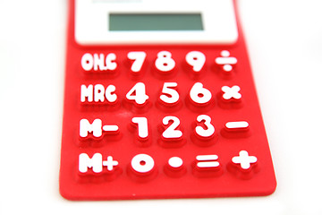 Image showing red calculator