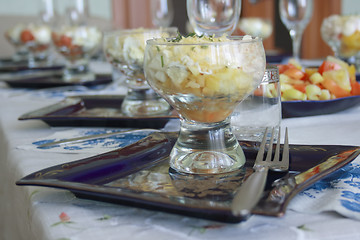 Image showing Decorated table