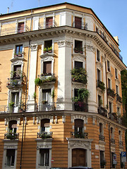 Image showing Typical Mediterranean building in Rome