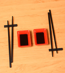 Image showing Red plates