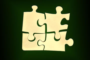 Image showing Golden puzzles