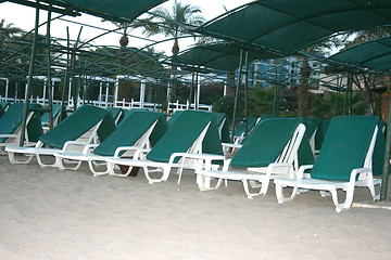 Image showing sunbeds