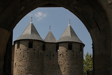 Image showing Three towers Carcassonne