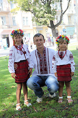 Image showing Ukrainian national costumes