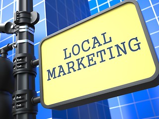 Image showing Business Concept. Local Marketing Waymark.