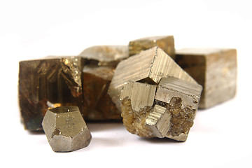 Image showing golden cubes