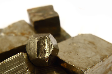 Image showing golden cubes