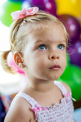 Image showing Little girl at a party