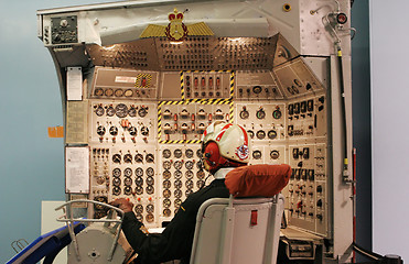 Image showing Display of a pilot and control panel - EDITORIAL.