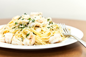 Image showing Seafood Pasta Dish