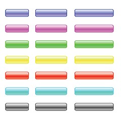 Image showing set of colorful glass buttons