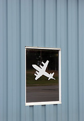 Image showing Plane on a window