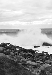 Image showing Black and white seascape