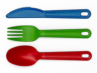 Image showing Plastic Cutlery 01 - Multi-Colour