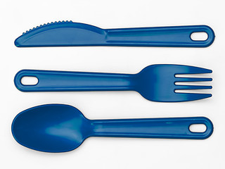 Image showing Plastic Cutlery 02 - Blue