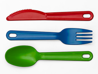 Image showing Plastic Cutlery 02 - Multi-Colour