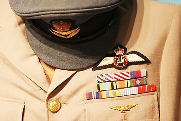 Image showing Uniforms on display at the Greenwood Aviation Military Museum, N