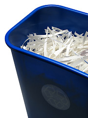 Image showing Blue recycle bin (+clipping path)