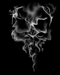 Image showing abstract smoke skull