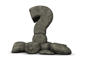 Image showing stone question mark