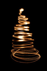 Image showing xmas tree in the dark night