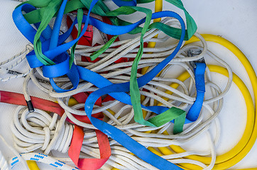 Image showing Sailing Ropes in Colour.