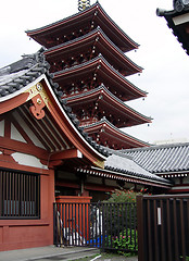 Image showing Japaneese Pagoda in Tokyo