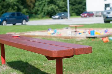 Image showing Bench at the playground