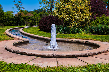 Image showing fountain in botanical garden