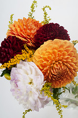Image showing Bouquet of dahlias