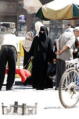 Image showing Arabic Tourist in the old town of Damascus