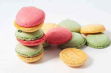 Image showing Different macaron cookies