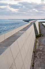 Image showing Concrete structure and sea