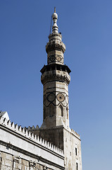 Image showing Minaret of the Omayyad-mosque in the old Town of Damascus