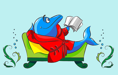 Image showing The dolphin has a rest