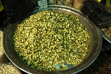 Image showing pistachios on a plate