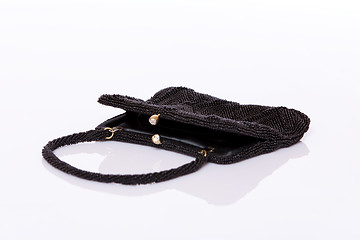 Image showing Lady black handbag