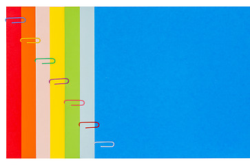 Image showing Rainbow Stationery With Paper-Clips 01