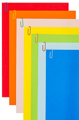 Image showing Rainbow Stationery With Paper-Clips 03