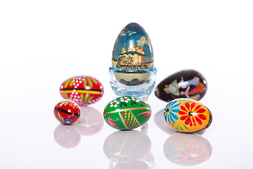 Image showing Painted easter eggs