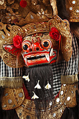 Image showing Costume of Barong for a traditional Balinese dance