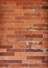 Image showing Specific red brickwork background. Indonesia.