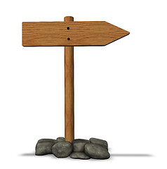 Image showing wooden roadsign