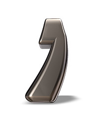 Image showing metal number seven