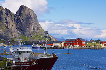 Image showing Fishing port in Norway