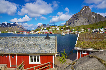 Image showing Norwegian fishing town