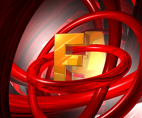 Image showing letter f in abstract space