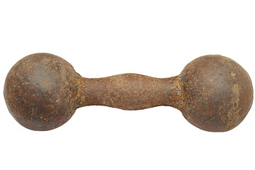 Image showing isolated old barbell